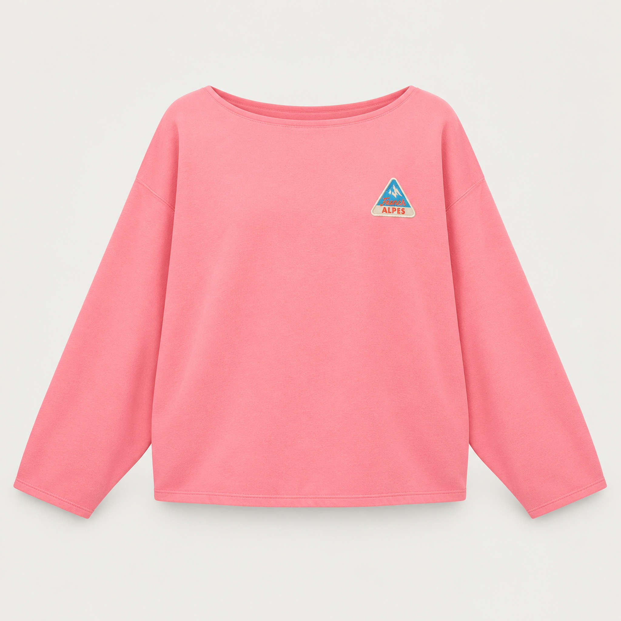 French Disorder women Alpes Patch Sweater in Bubblegum - product front | London Ski Co
