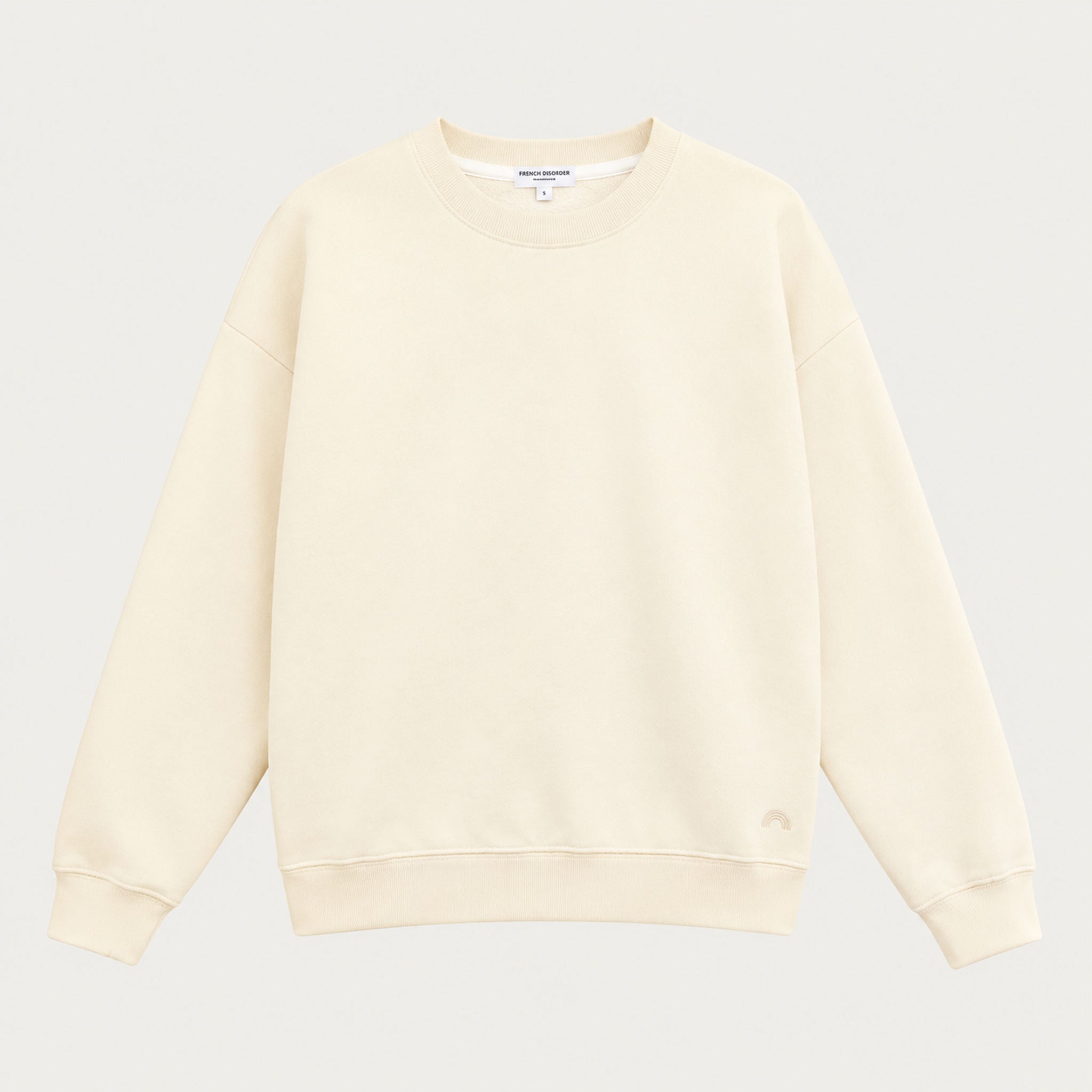 French Disorder women Ski Track Sweater in Coconut - product front | London Ski Co
