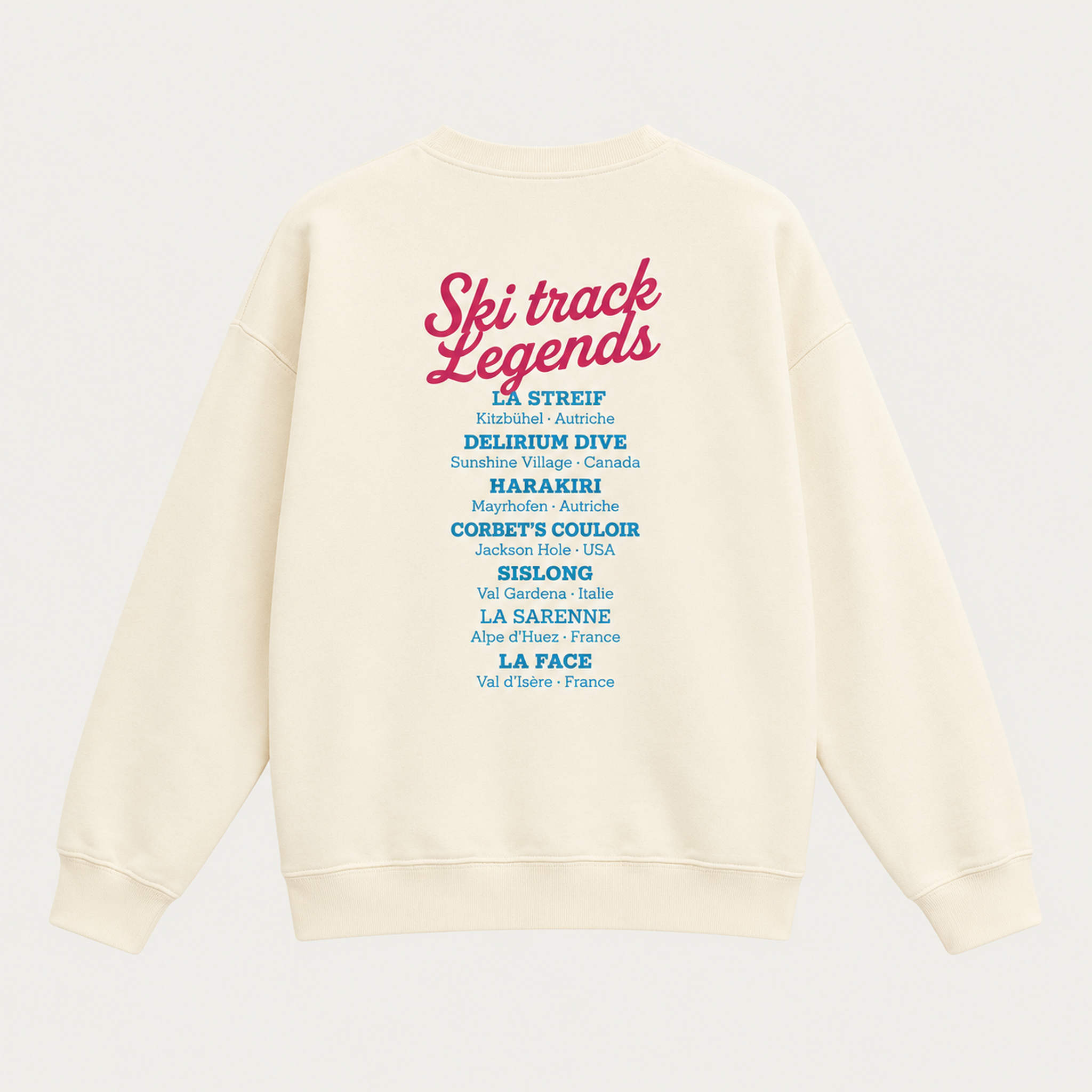 French Disorder women Ski Track Sweater in Coconut - product back | London Ski Co