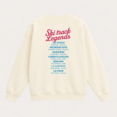 French Disorder women Ski Track Sweater in Coconut - product back | London Ski Co