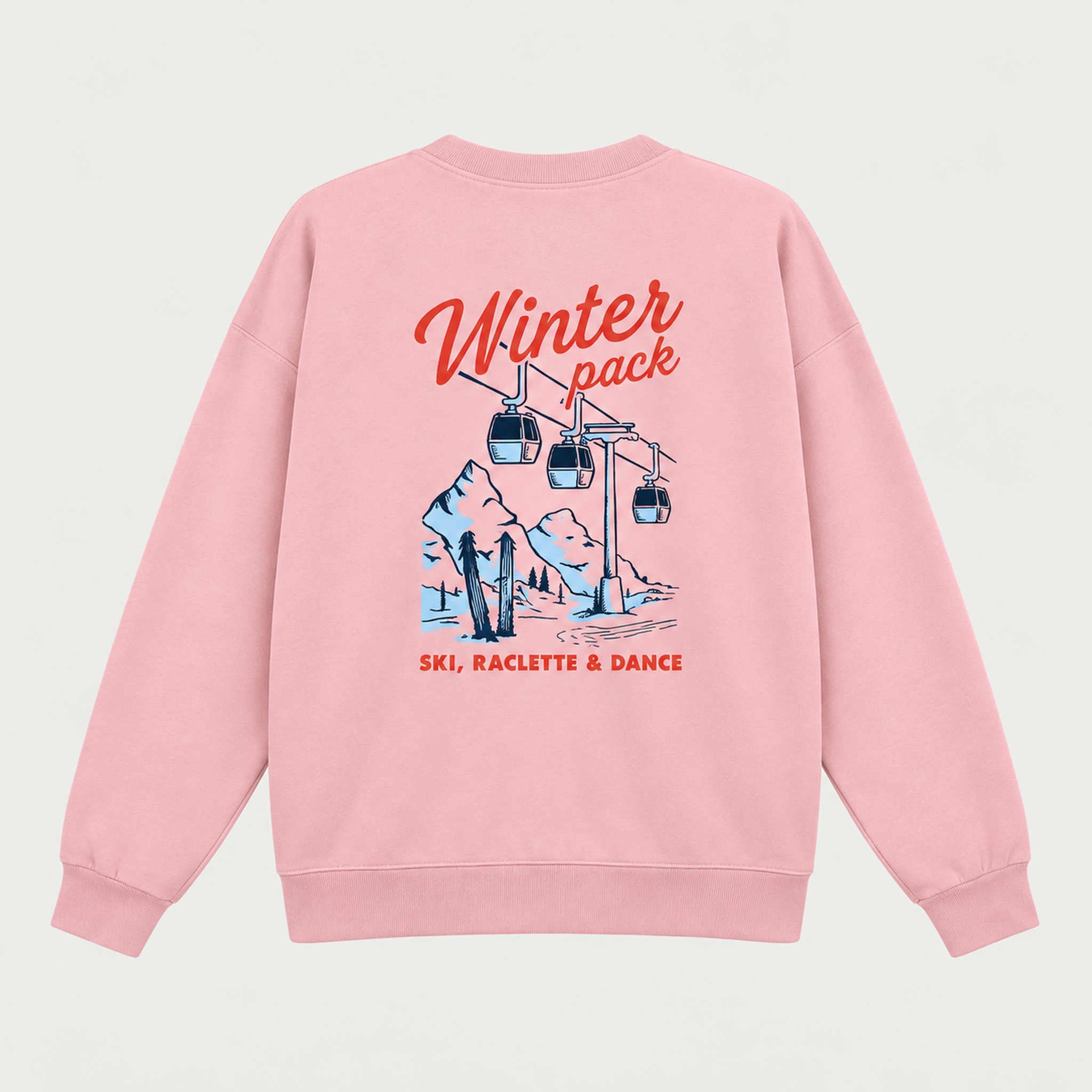 French Disorder women Winter Pack Sweater in Light Pink - product back | London Ski Co