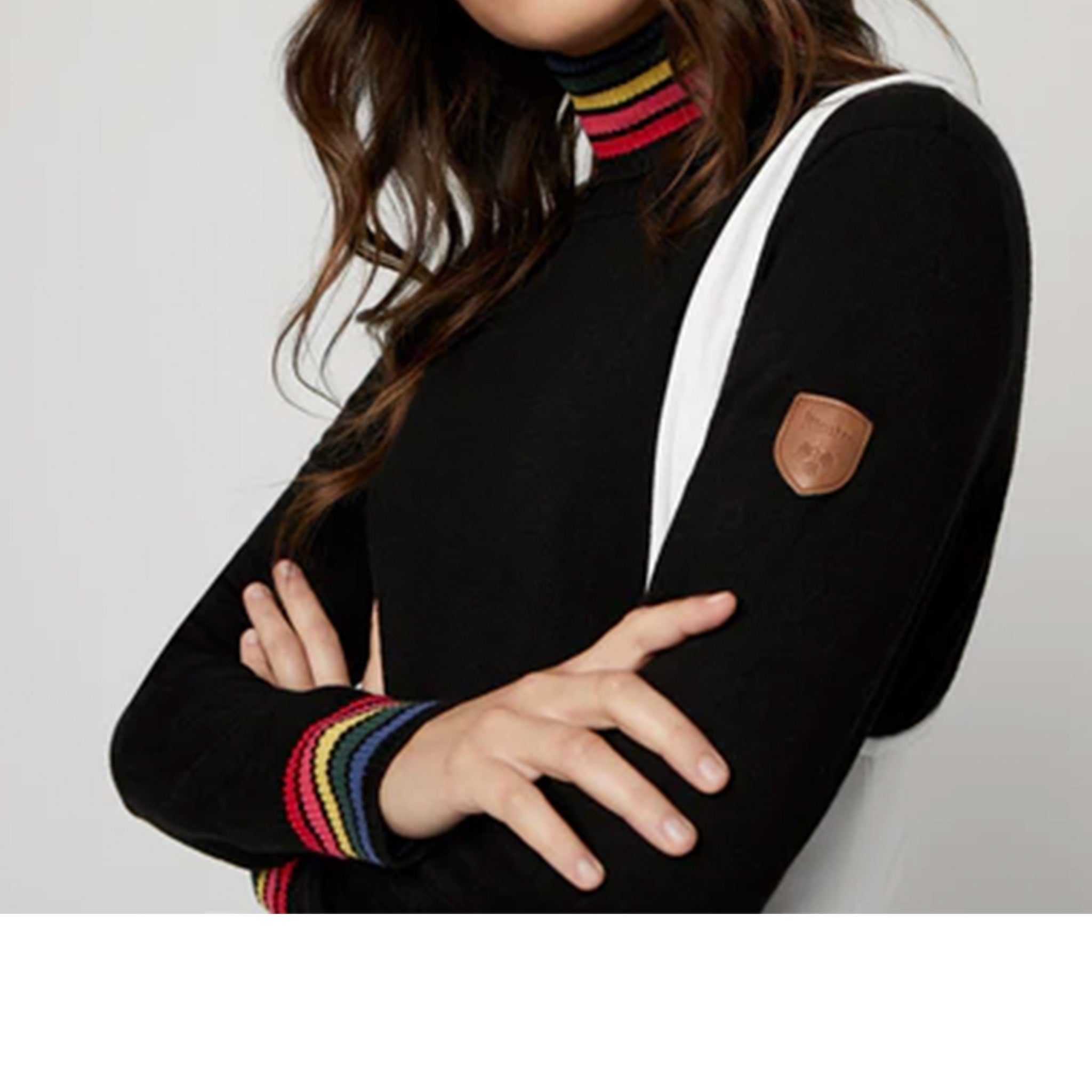 Scarlet Sweater in Black/Rainbow