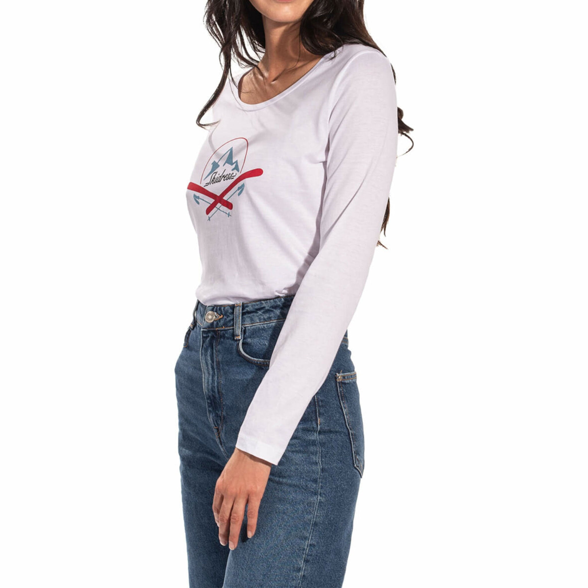 Skidress Long Sleeve Tee in White