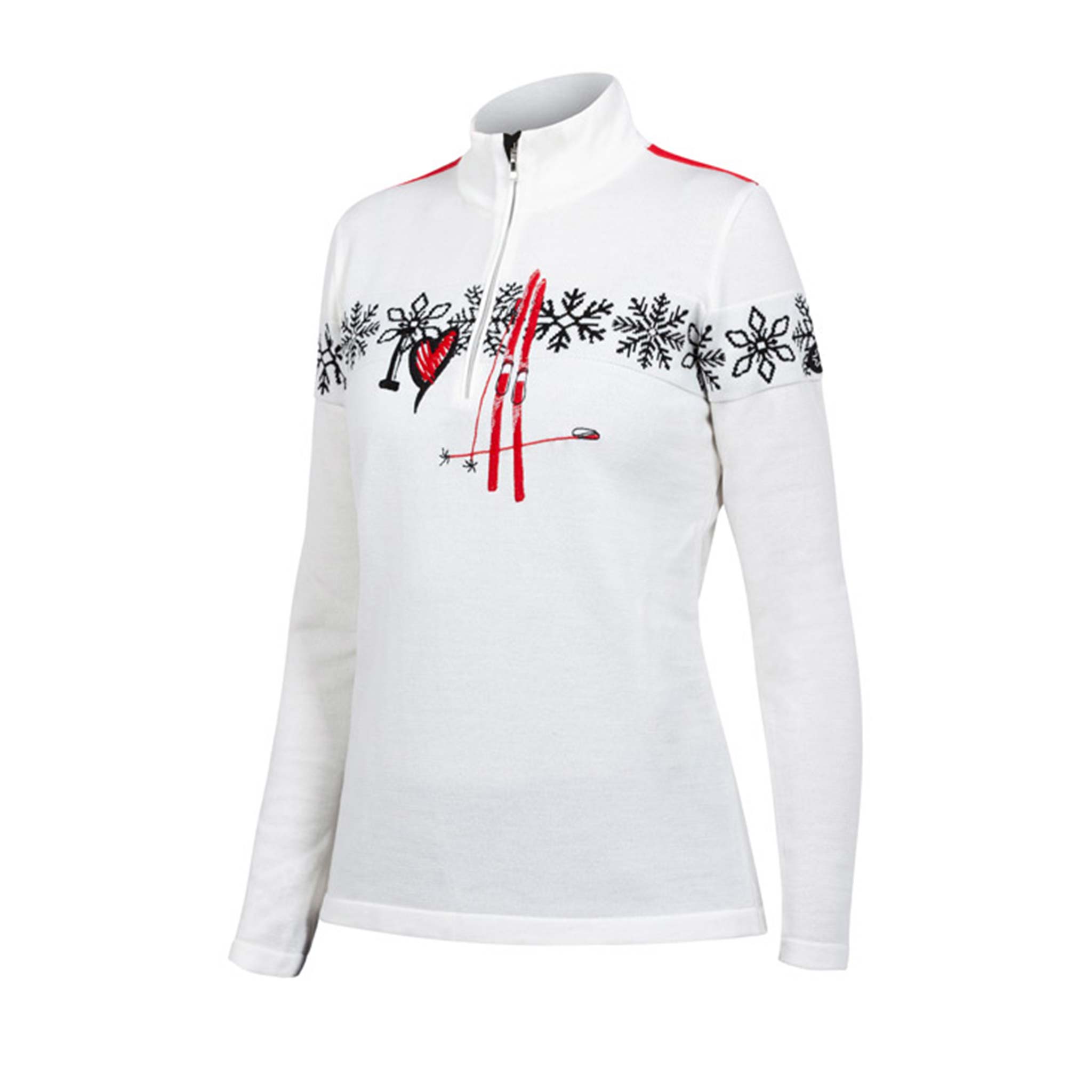 Luna Half Zip Sweater in White