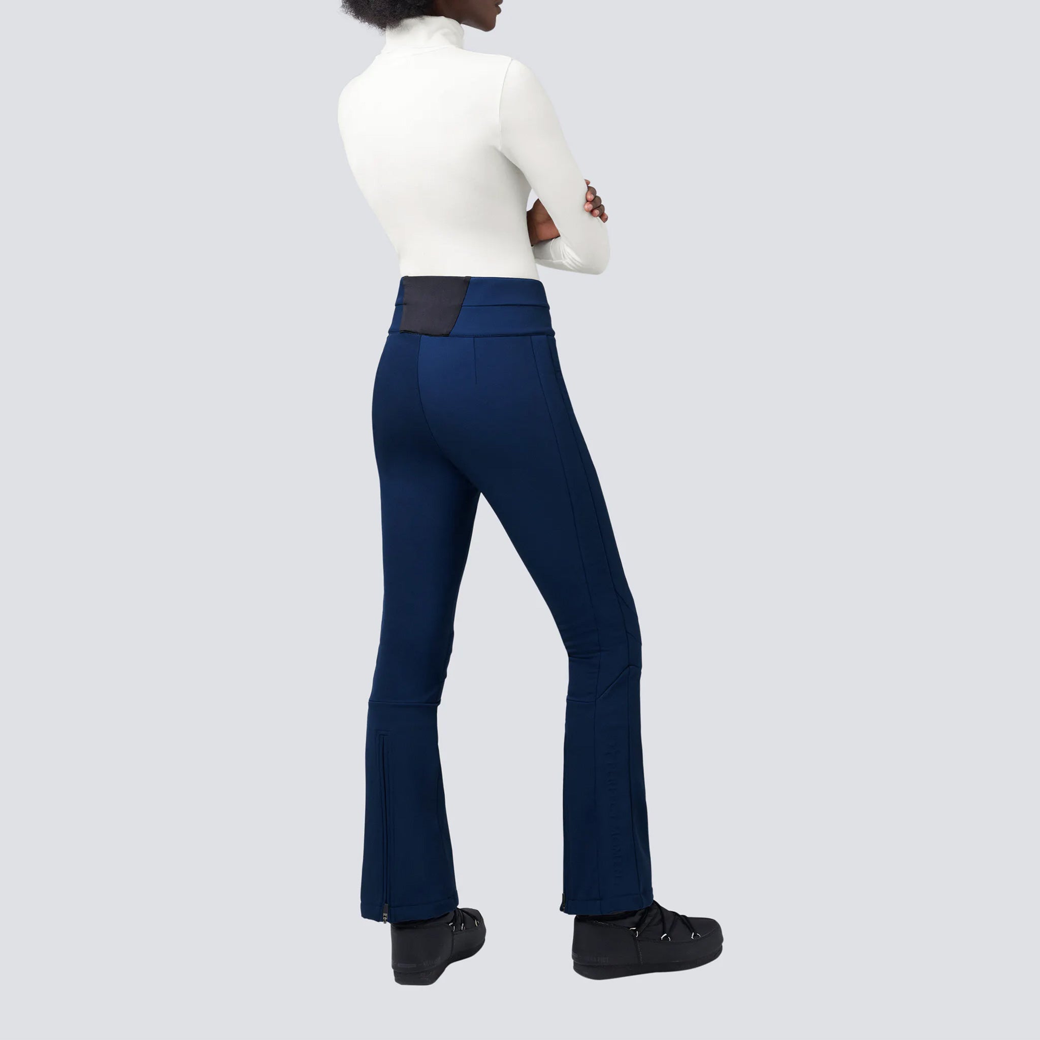 Aurora High Waist Flare Pant in Navy