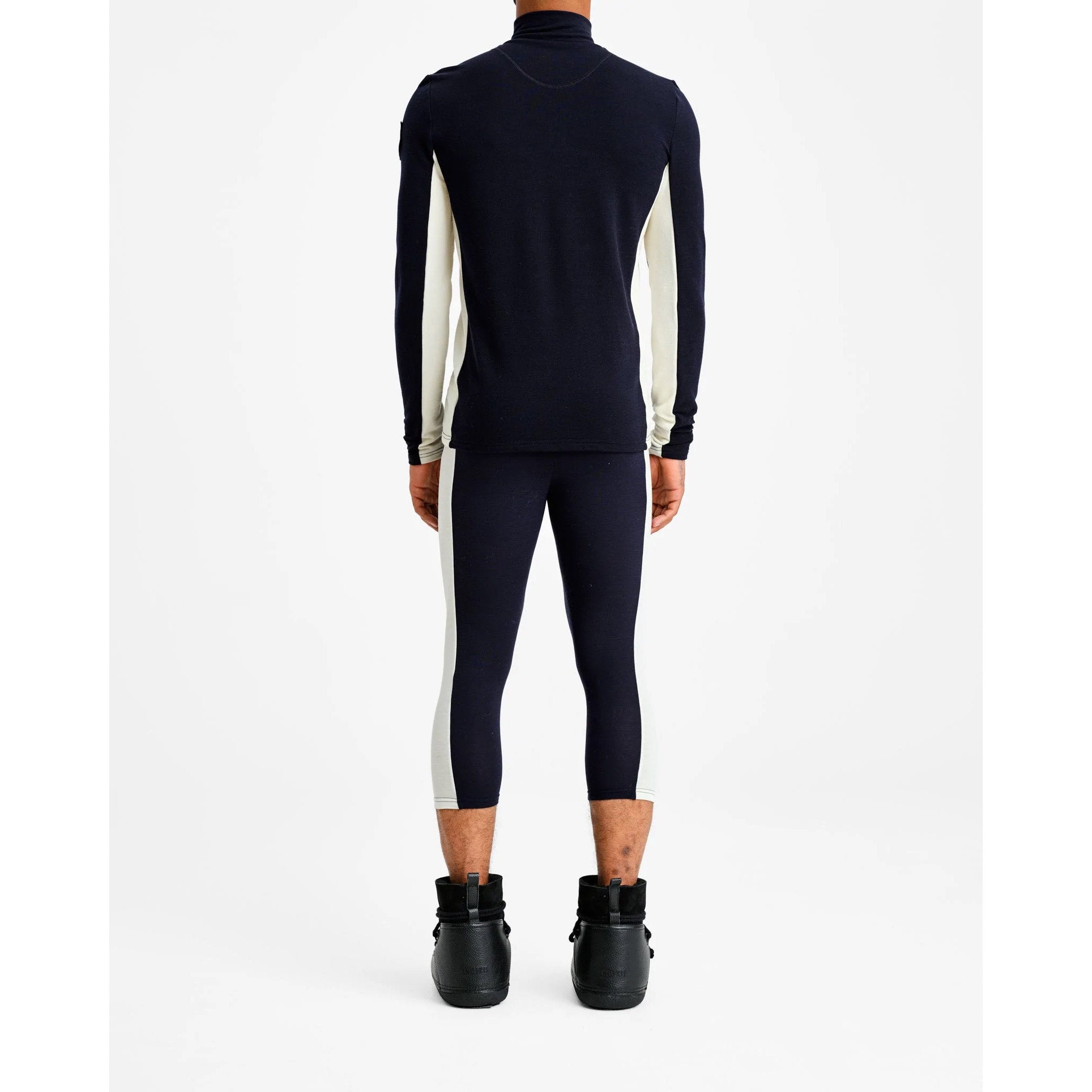 Ski Zipup Sweater in Navy Flag