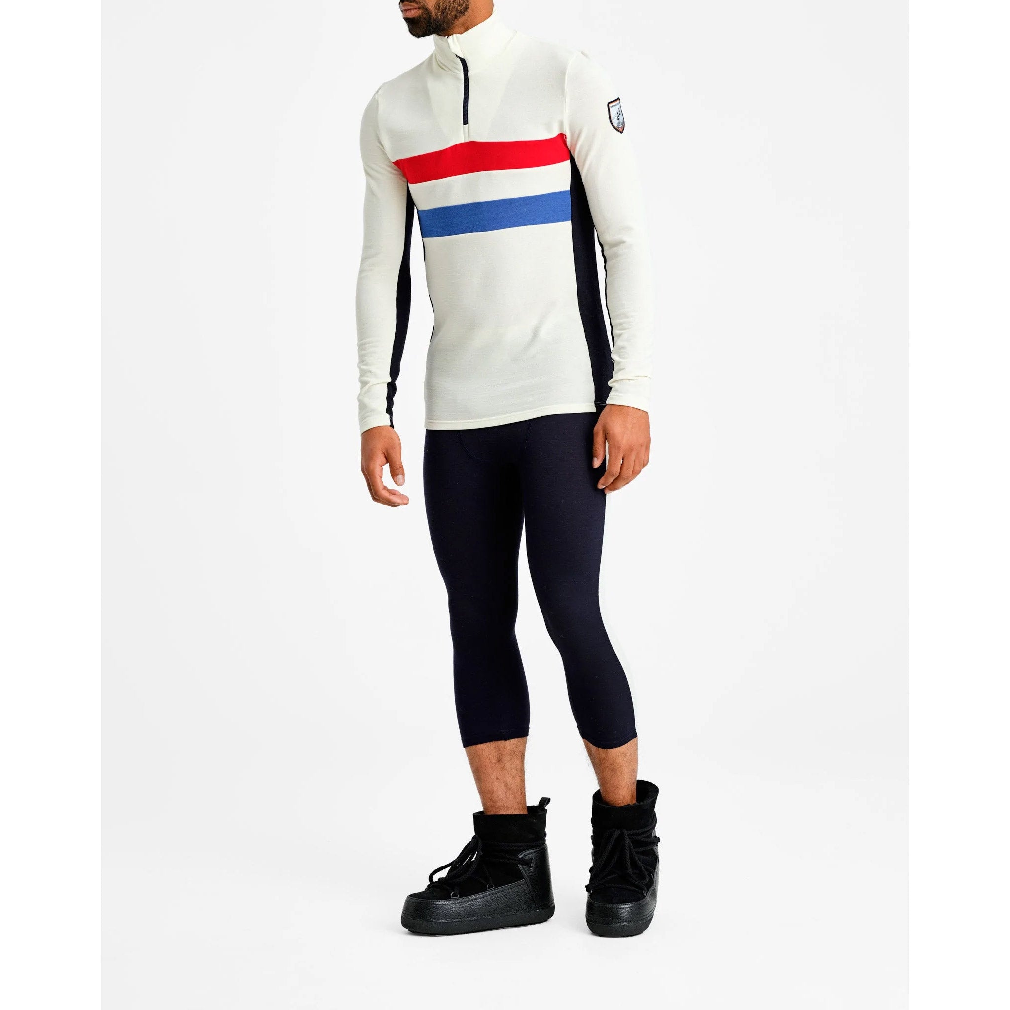 Ski Zipup Sweater in White