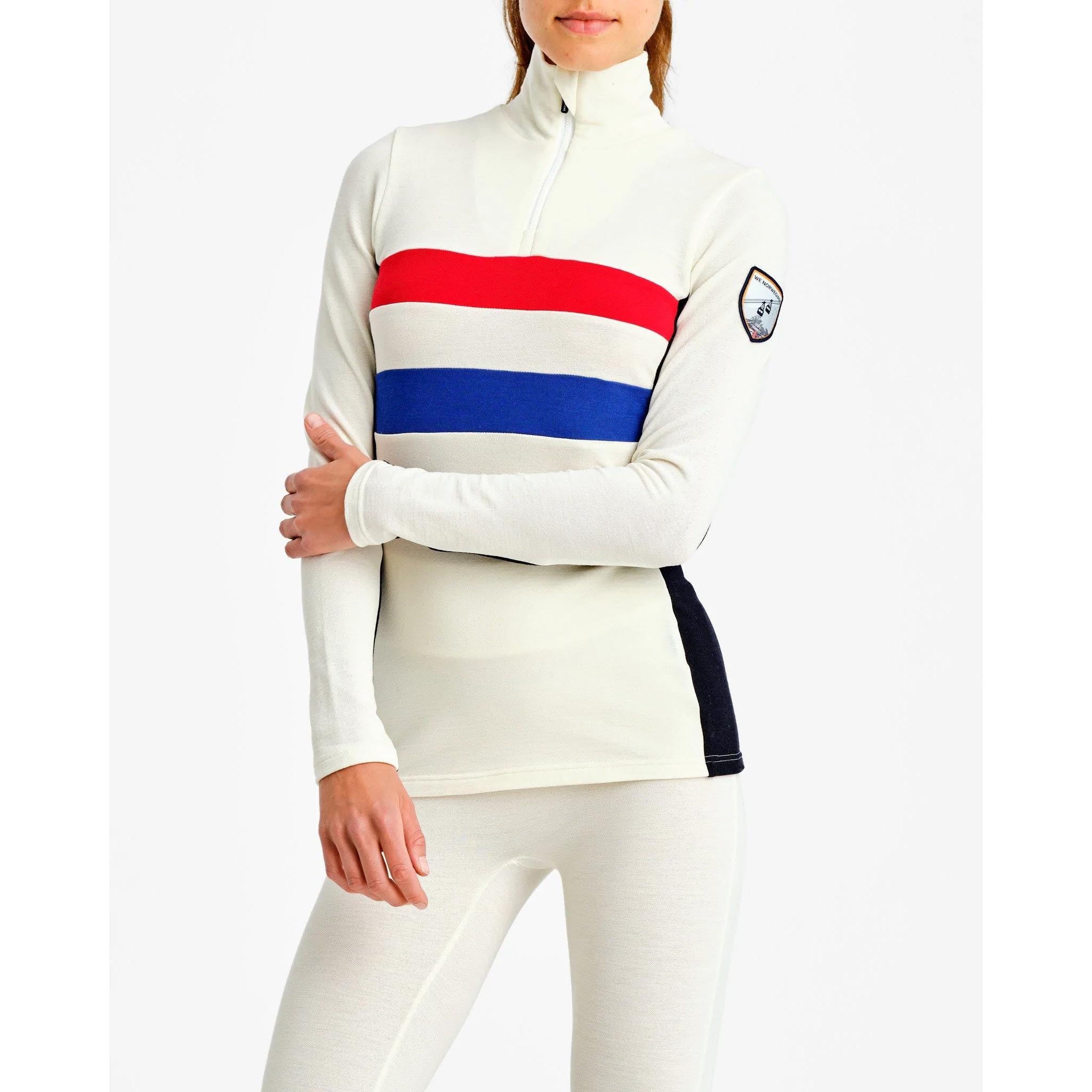 Ski Zipup Sweater in White