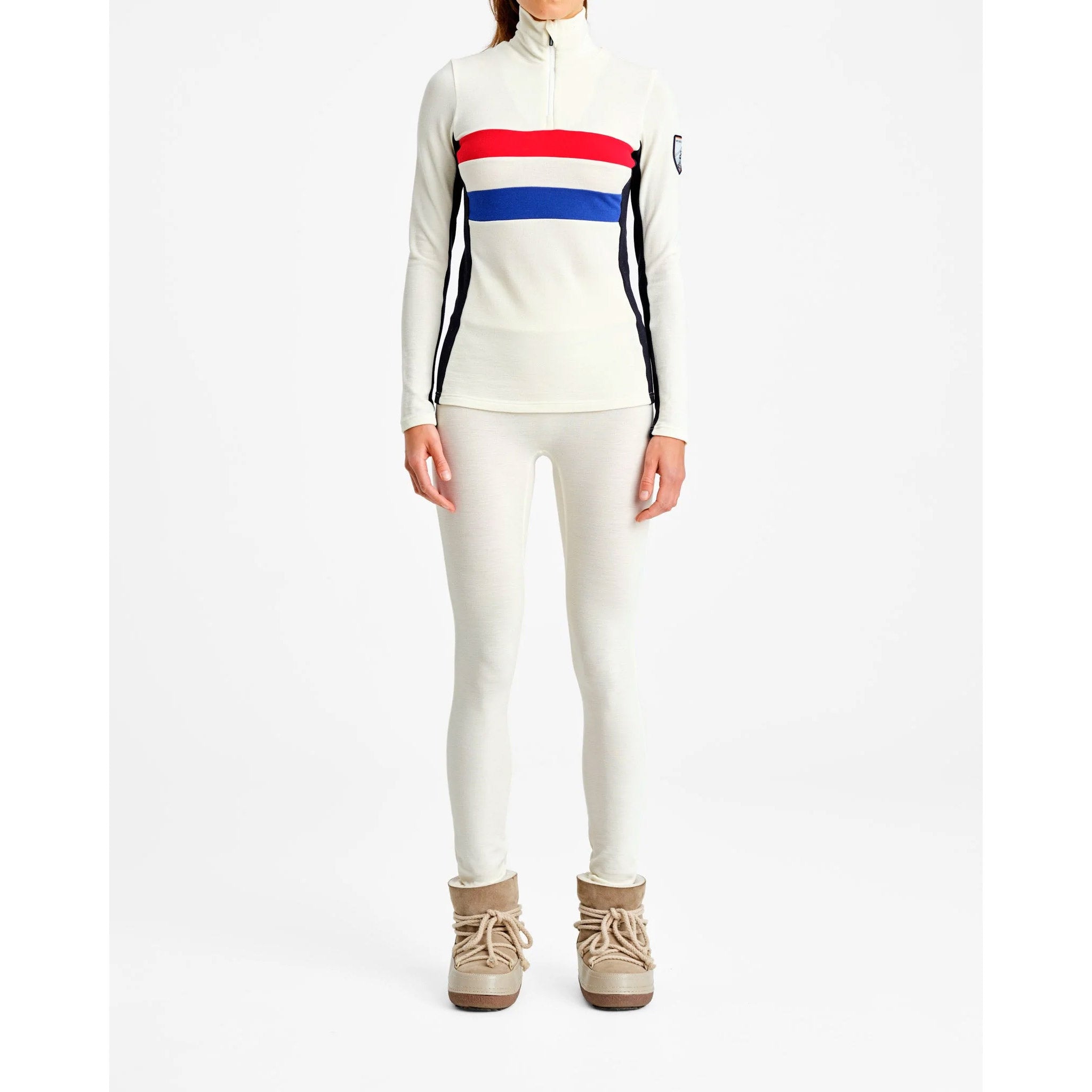 Ski Zipup Sweater in White
