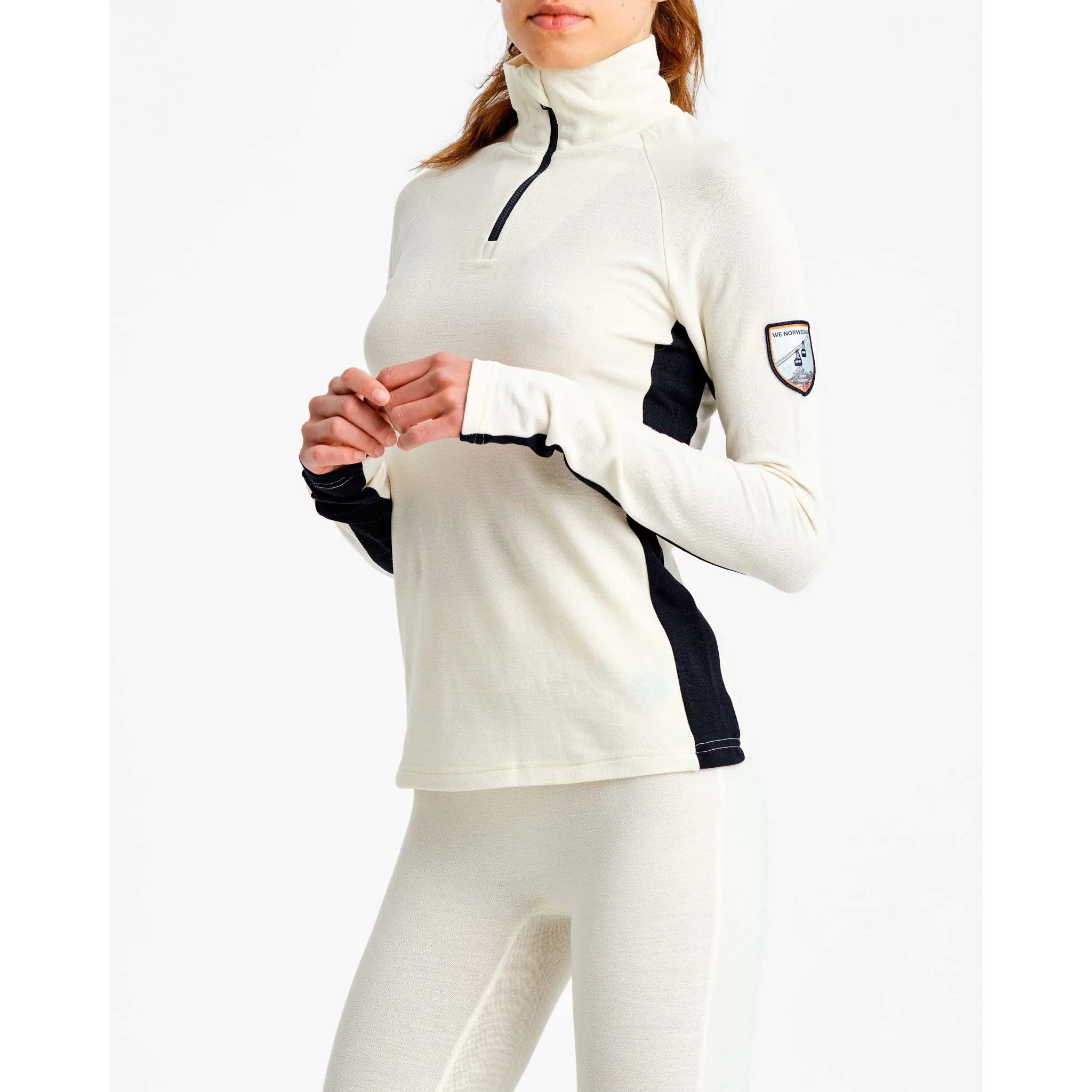 Voss Zipup Sweater in White