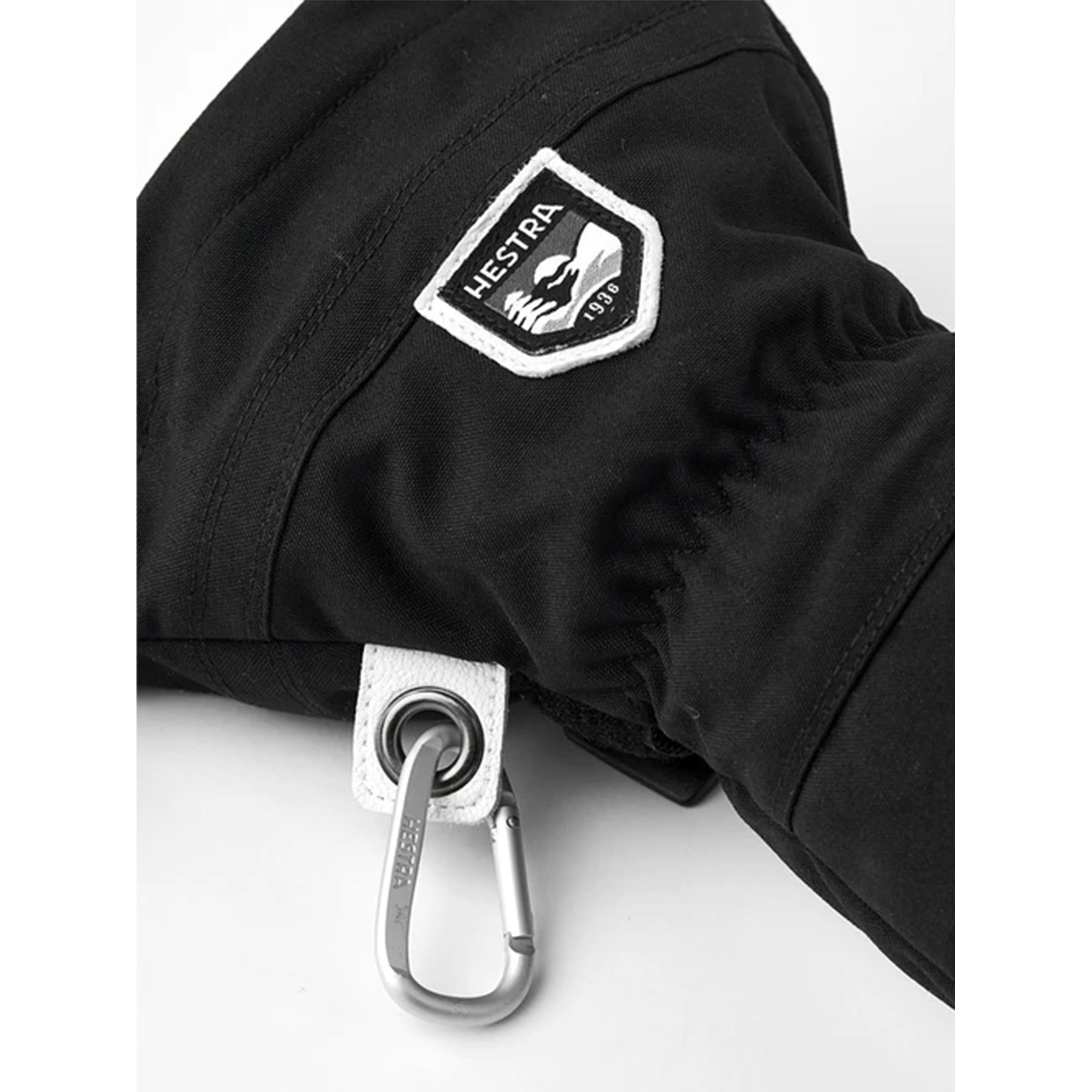 Army Leather Heli Ski Mitt in Black