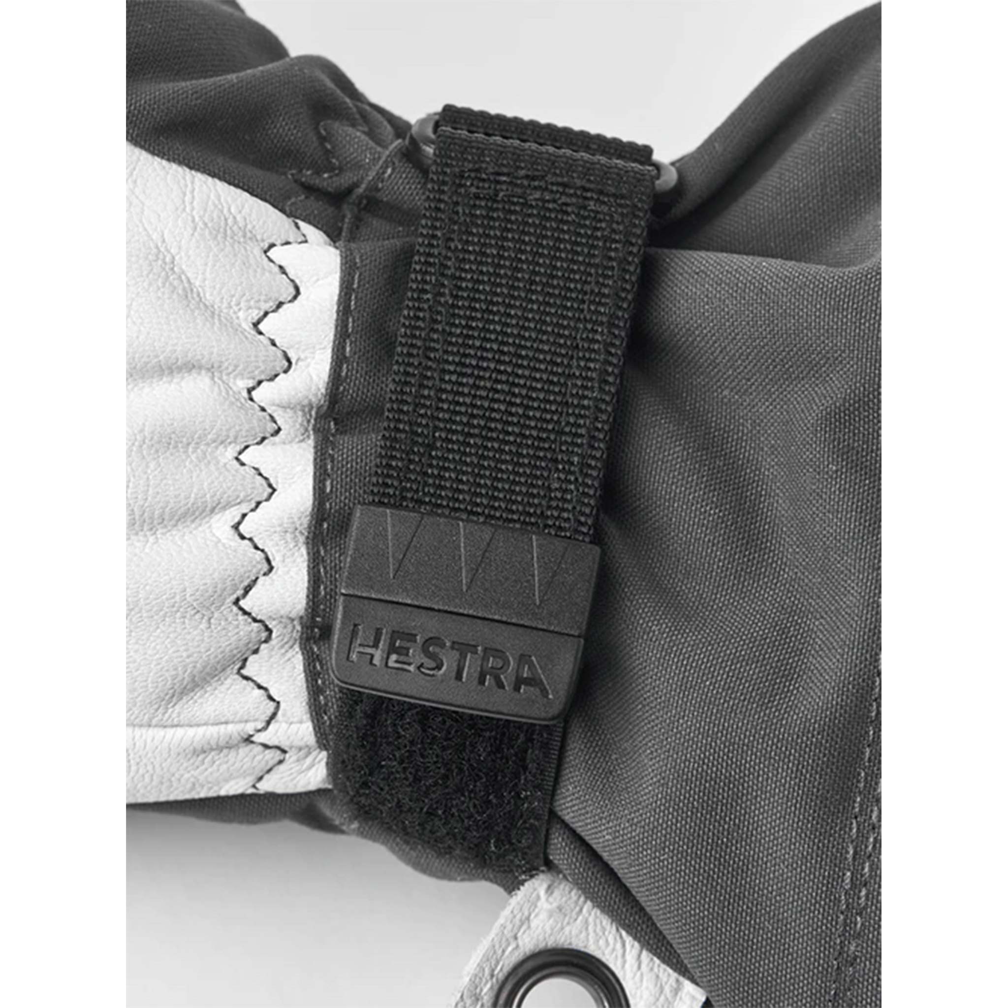 Army Leather Heli Ski Gloves in Grey