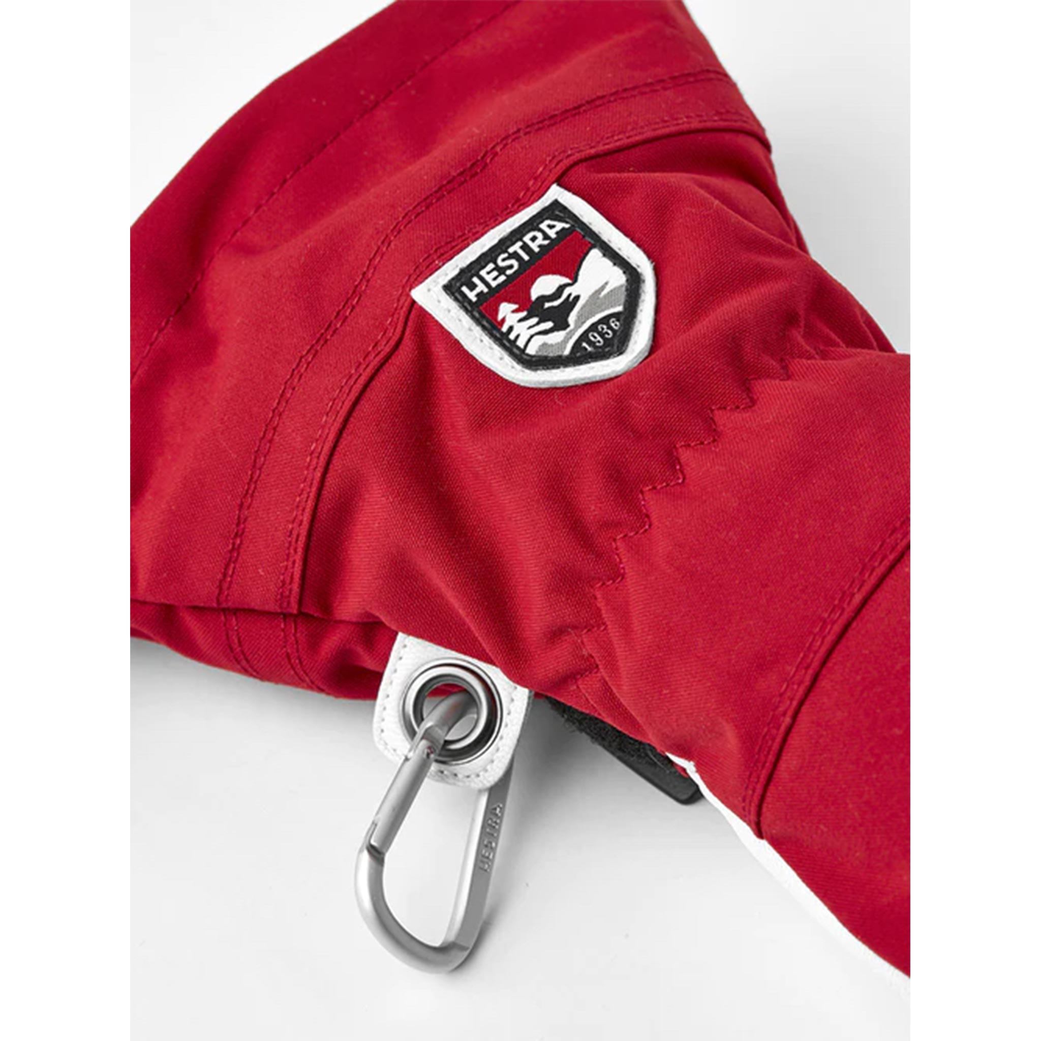 Army Leather Heli Ski Gloves in Red - London Ski Co.